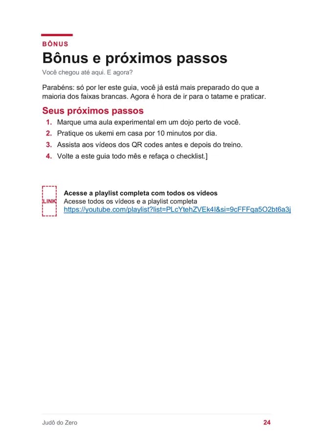 Página do ebook: Bônus e próximos passos