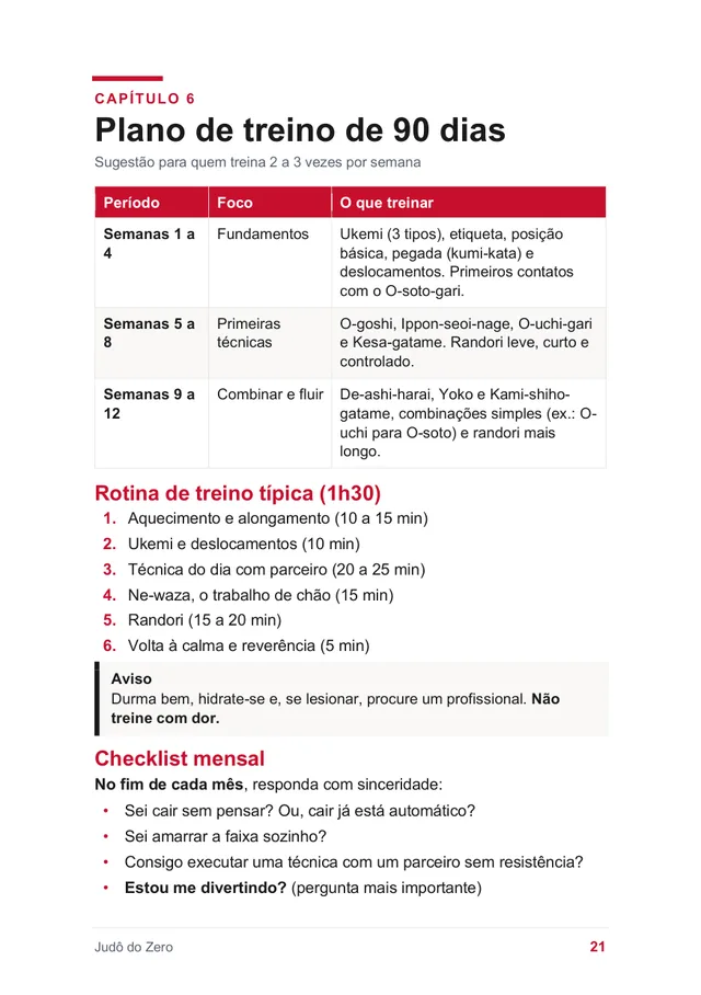 Página do ebook: Plano de 90 dias