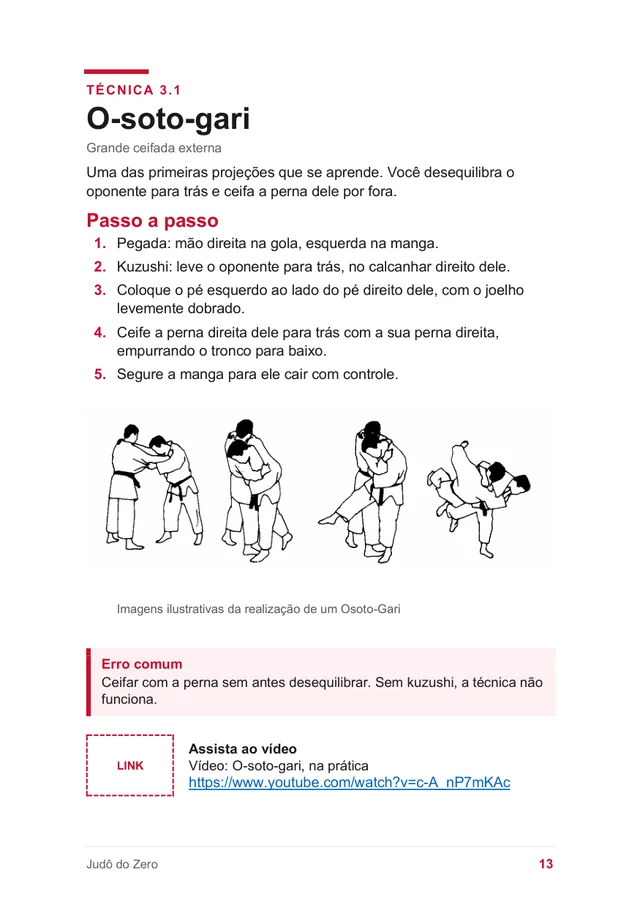 Página do ebook: Técnica: O-soto-gari